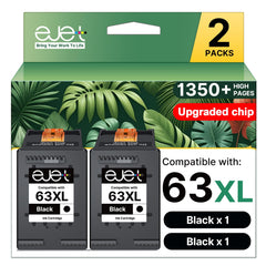ejet 63XL front packaging showing product and two cartridges for easy identification