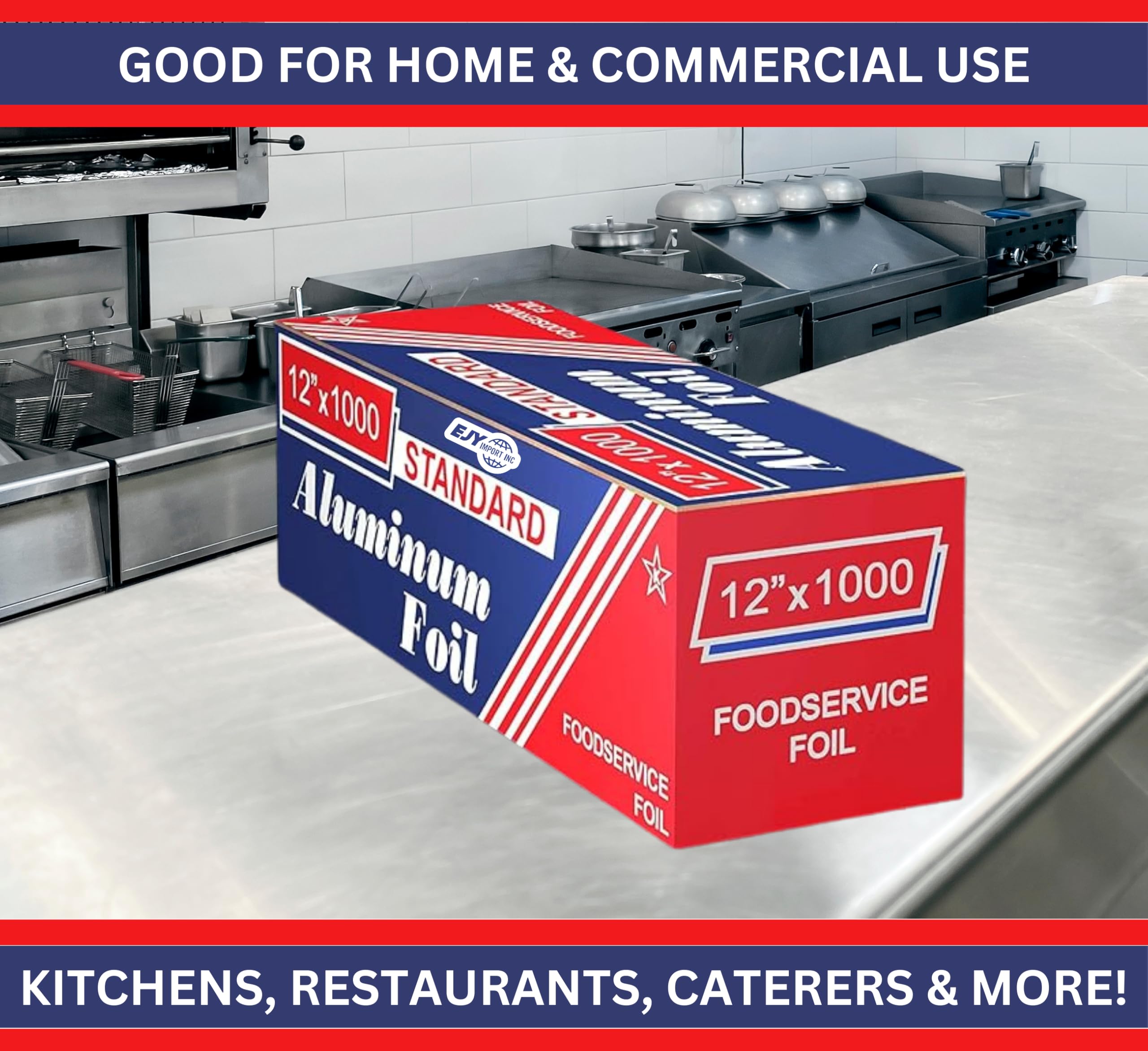 EJY IMPORT foil wrapped on grill, protecting food and simplifying cleanup