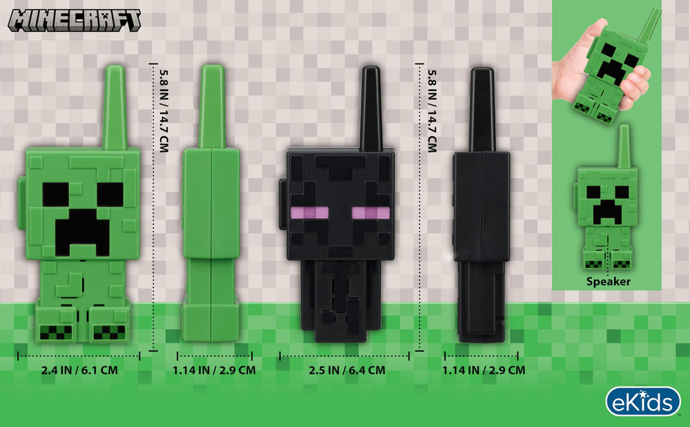 eKids Minecraft size comparison demonstrating child-friendly scale and portability