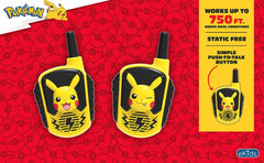 eKids Pikachu close-up of push-to-talk button for easy child operation