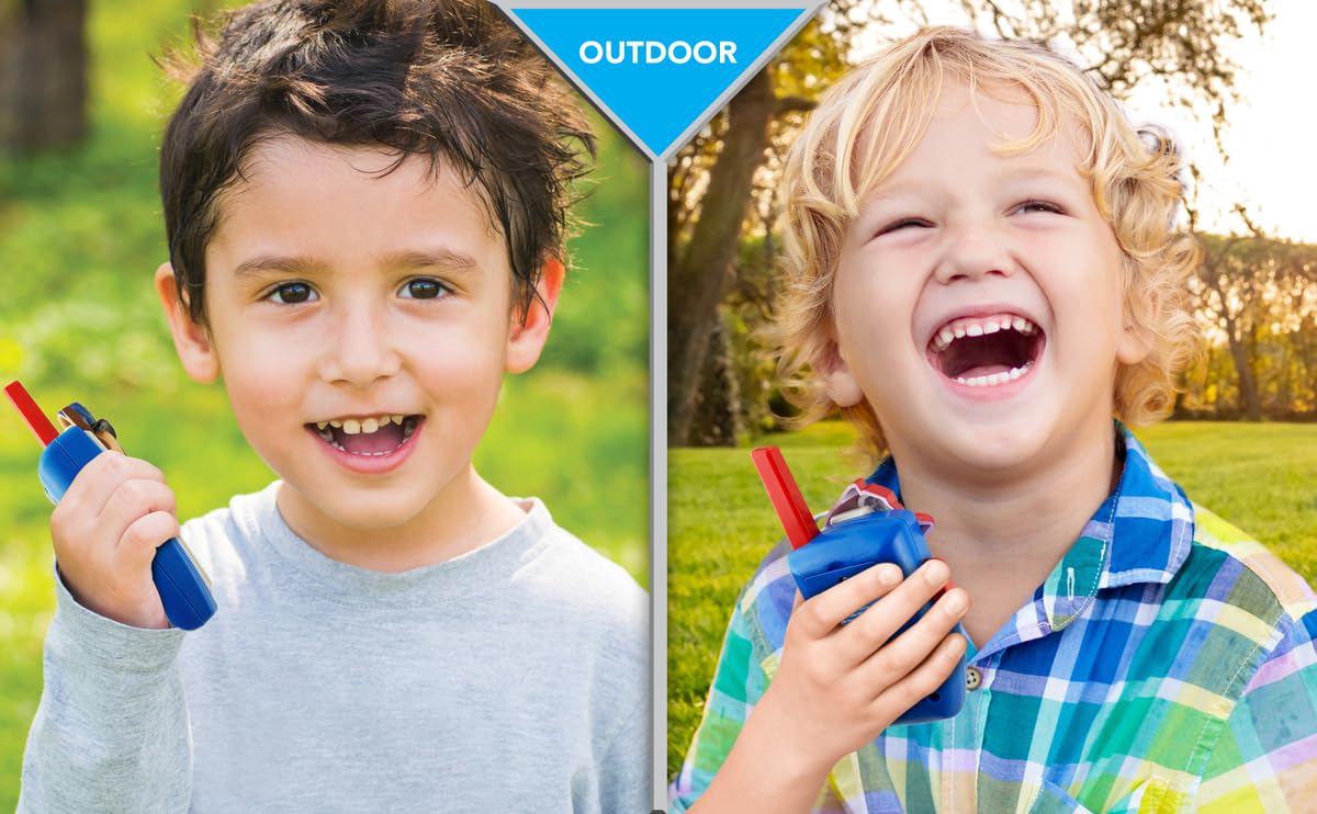 eKids walkie talkies push-to-talk button close view enabling simple communication