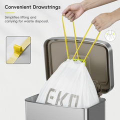 EKO reinforced drawstring detail for secure tying and easy carrying
