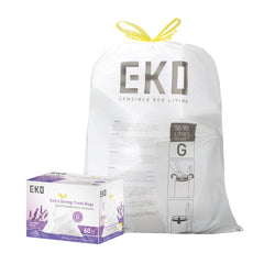 EKO front packaging view showing lavender scent and bag count for quick selection