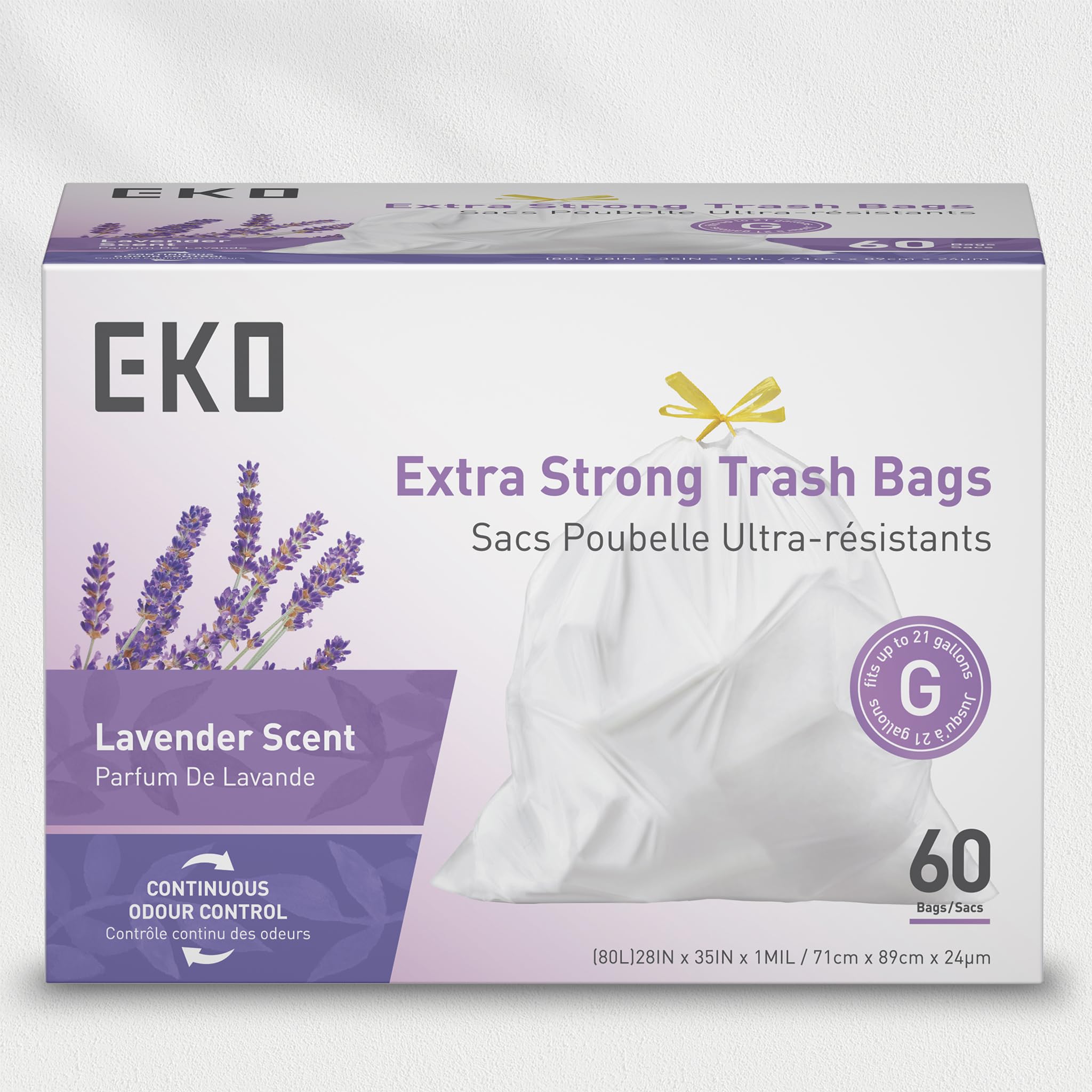 EKO pack stored on shelf showing compact roll storage and space-saving design