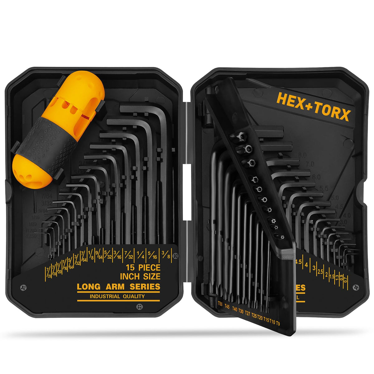 ELEAD front case view showing complete 41-piece kit and compact storage benefit