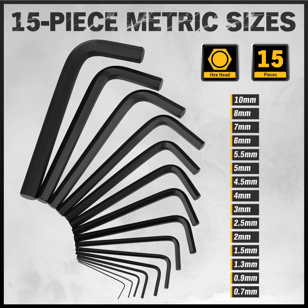 ELEAD hex keys spread displaying metric and SAE range for wide coverage