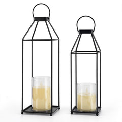 ELEATTRUN front porch lanterns set showing elegant curb appeal and warm lighting