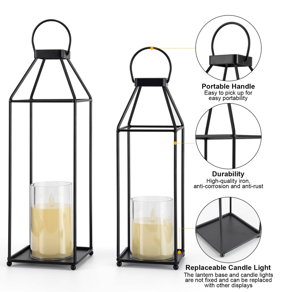 ELEATTRUN lanterns on steps to show scale and placement options for entryways