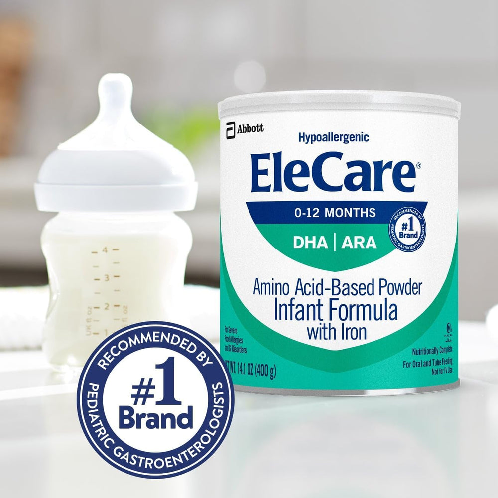 EleCare portion measurement on scale showing accurate preparation and dosing