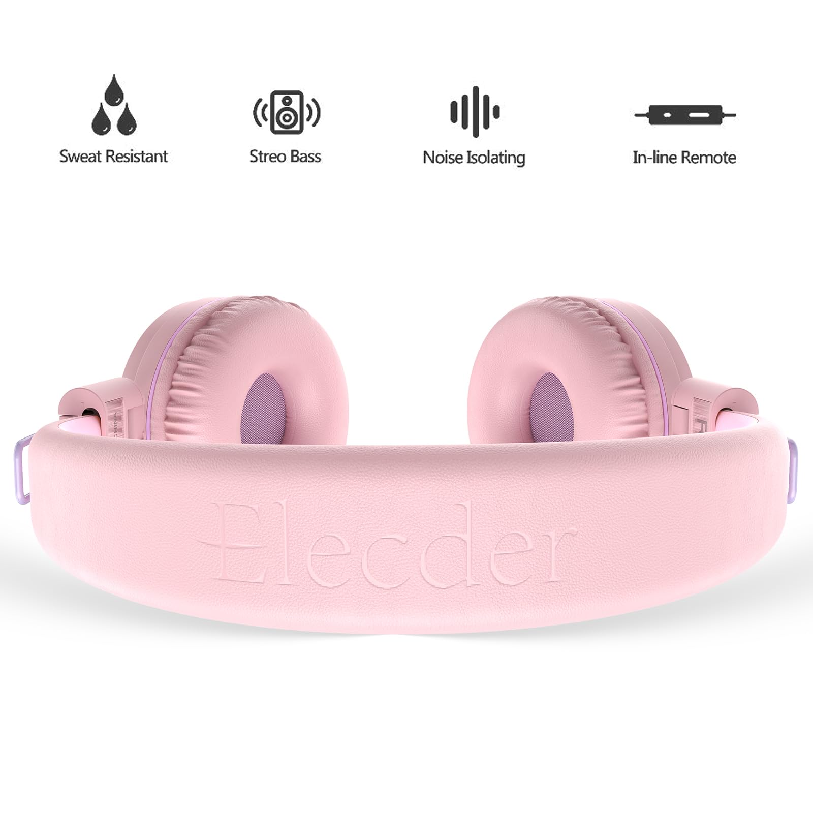 ELECDER i37 cushioned ear pad close-up highlighting soft comfort