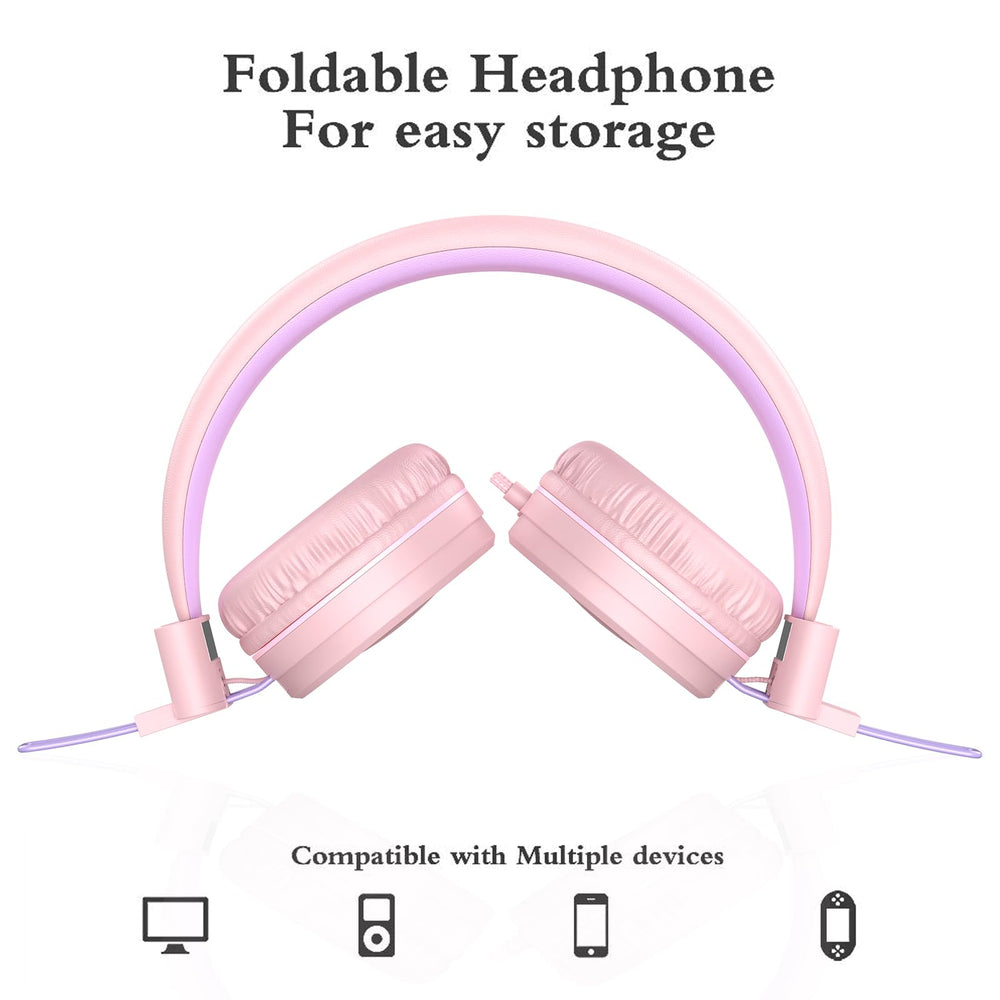 Child using ELECDER i37 headphones in classroom focusing on homework