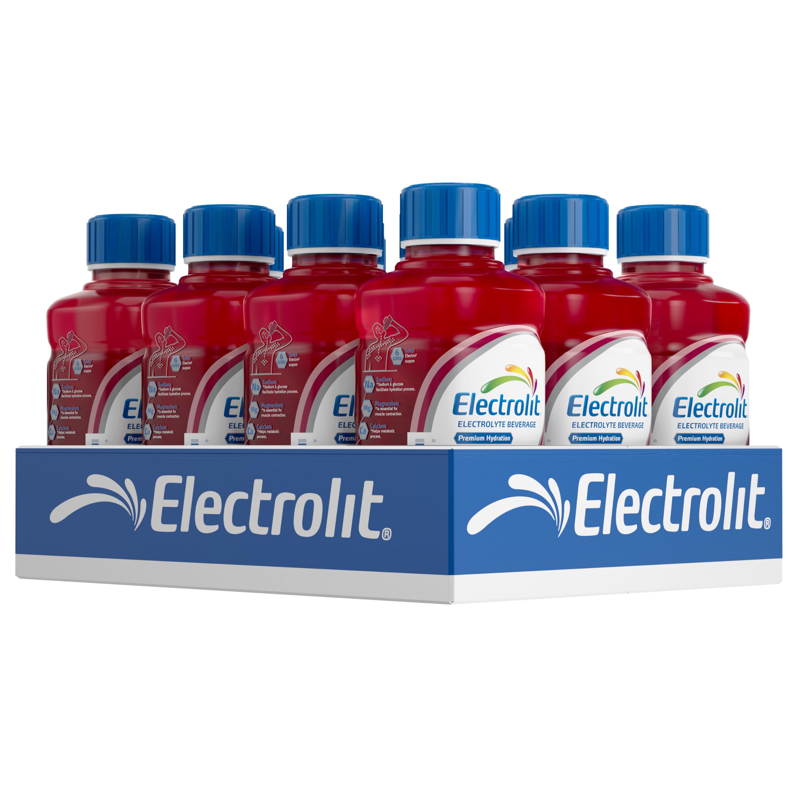 Electrolit front packaging showing fruit punch bottle and branding for quick identification