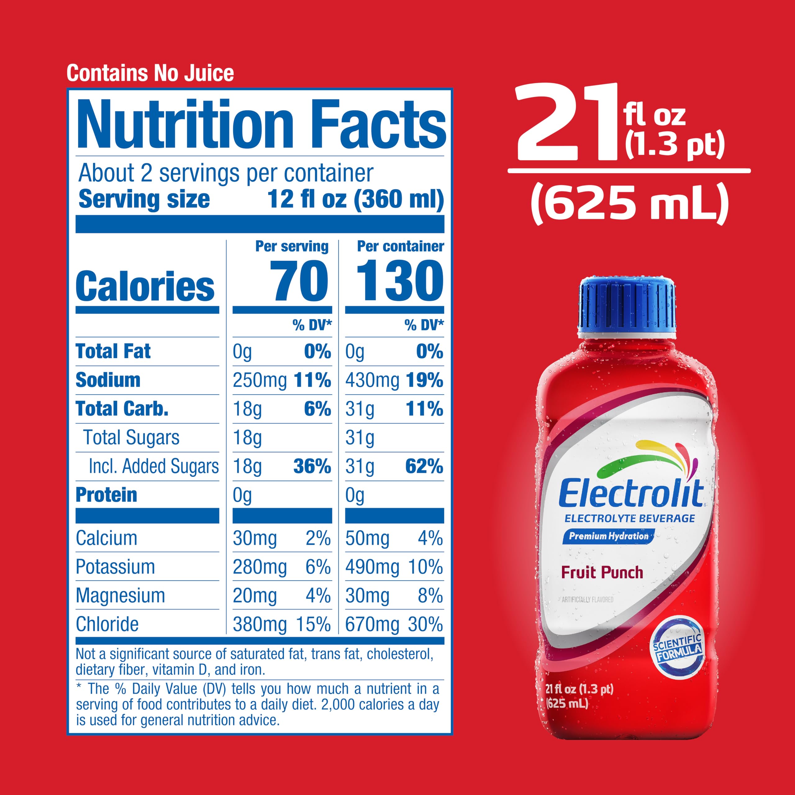 Electrolit nutrition label closeup showing electrolytes and ingredients for informed choice