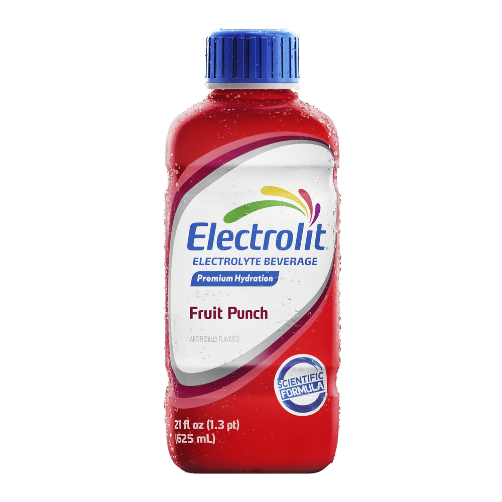 Electrolit being poured into a glass showing clarity and immediate refreshment benefit