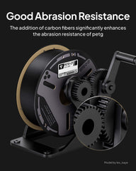 ELEGOO printed gears assembly showing abrasion resistance and precise fit