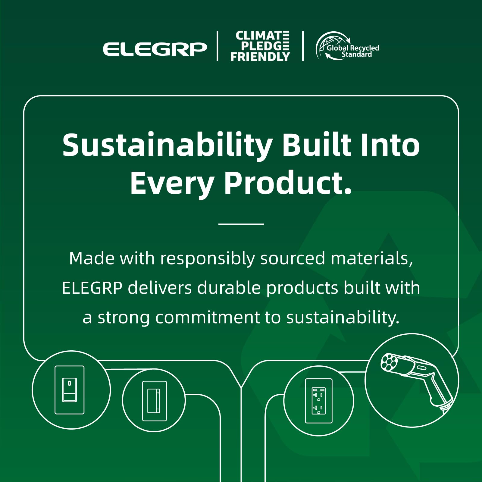 ELEGRP outlet beside ruler demonstrating dimensions and scale for accurate fit planning