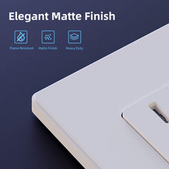 ELEGRP close-up of matte white texture highlighting scratch-resistant thermoplastic for long-lasting look