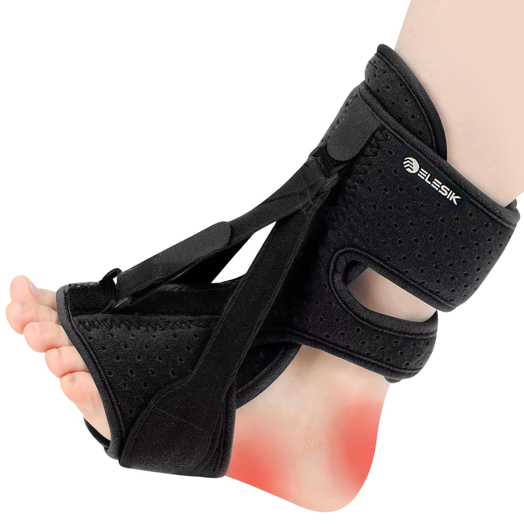 ELESIK front view of night splint showing slim profile and secure fit