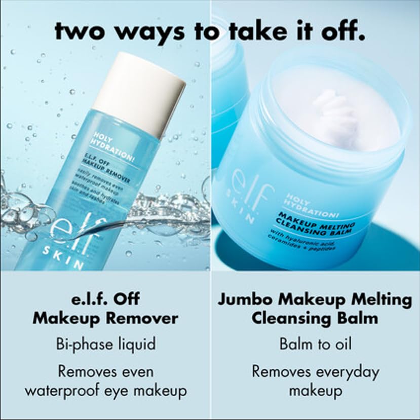 e.l.f. Holy Hydration ingredients label close-up highlighting hydrating actives