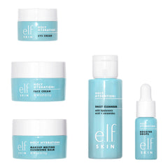 e.l.f. SKIN mini kit in a travel bag showing portability and organized routine
