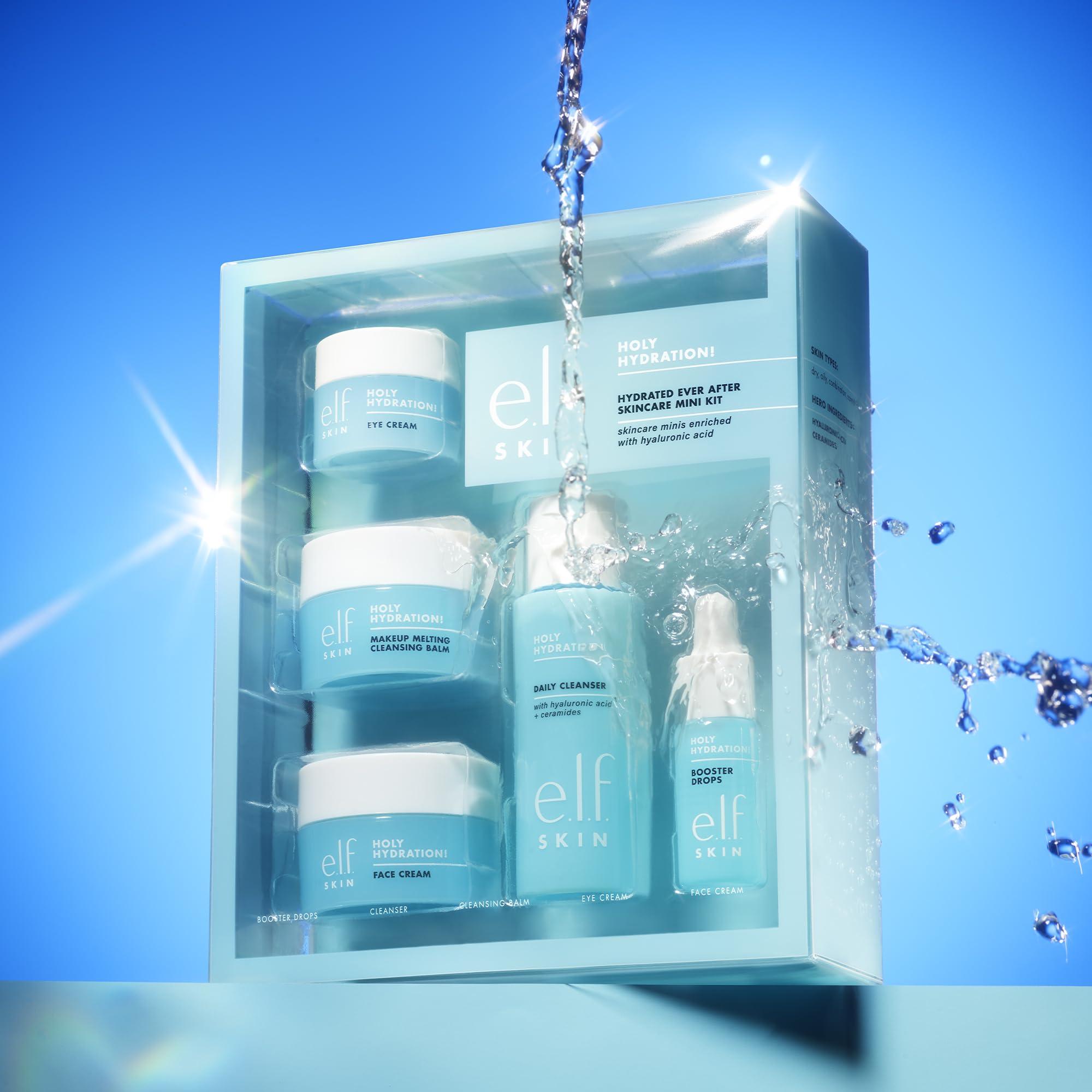 e.l.f. SKIN booster drops texture close-up illustrating fast-absorbing hydration
