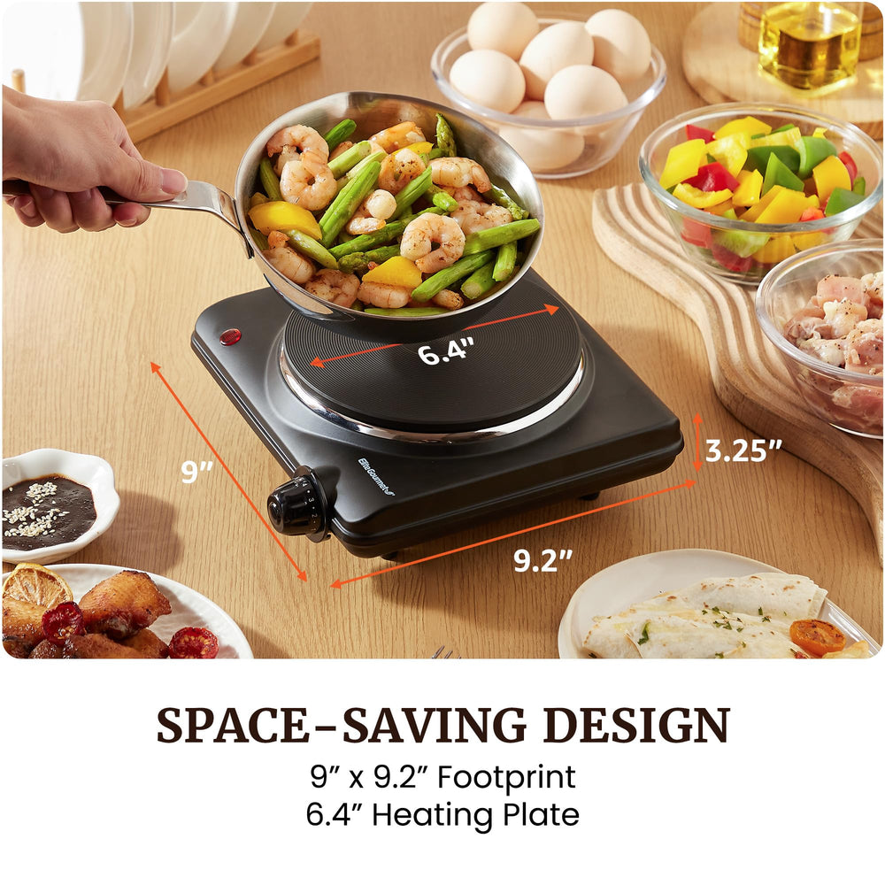 Elite Gourmet cleaning demonstration wiping surface for easy maintenance benefit