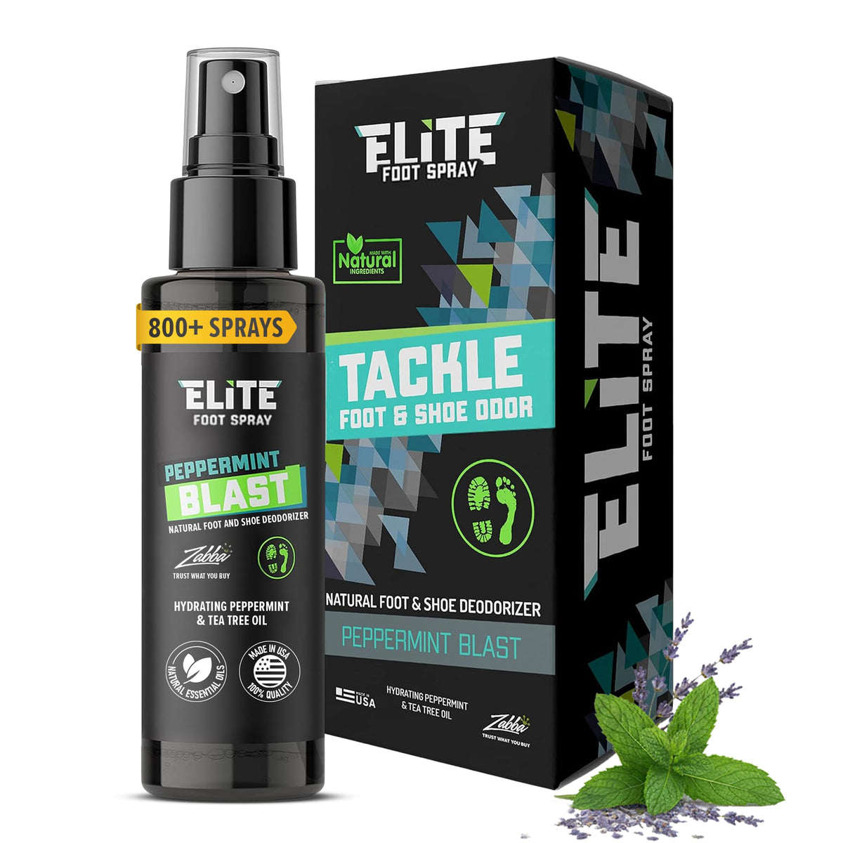 Elite Sportz front packaging showing compact deodorizer and clean design for easy storage