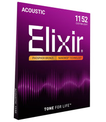 Elixir front packaging showing set and gauge benefits for longer tone