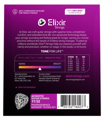 Elixir close-up of phosphor bronze wrap wire highlighting warm tone