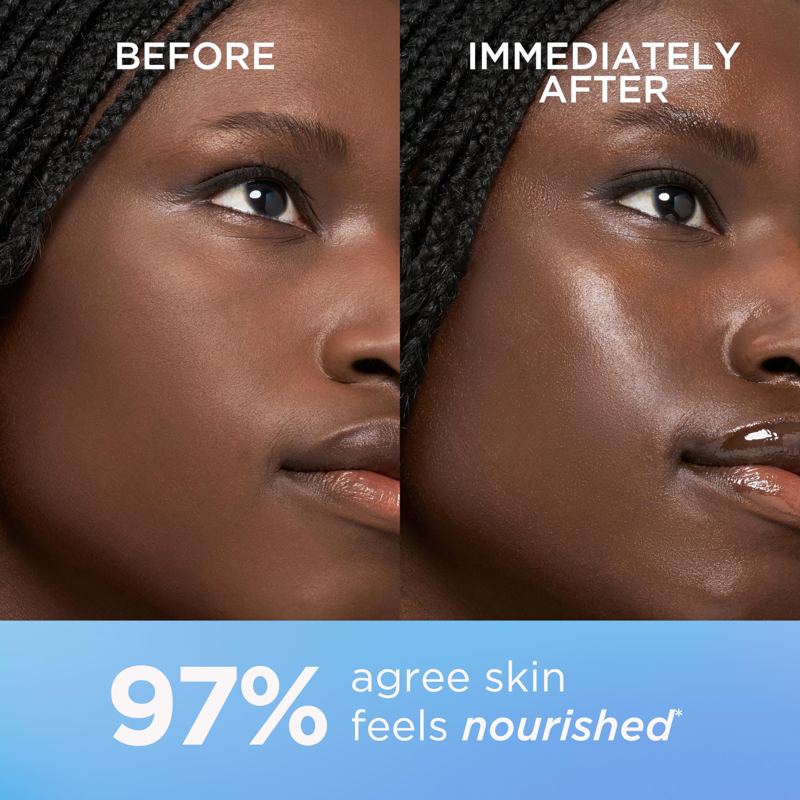 Elizabeth Arden balm applied to lips giving instant shine and hydrated comfort