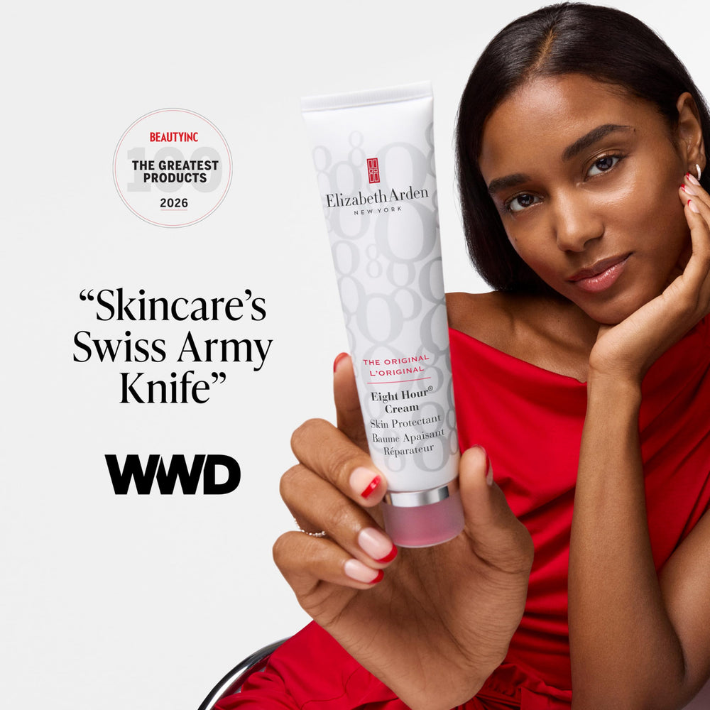 Elizabeth Arden balm used in nighttime routine for deep conditioning benefit