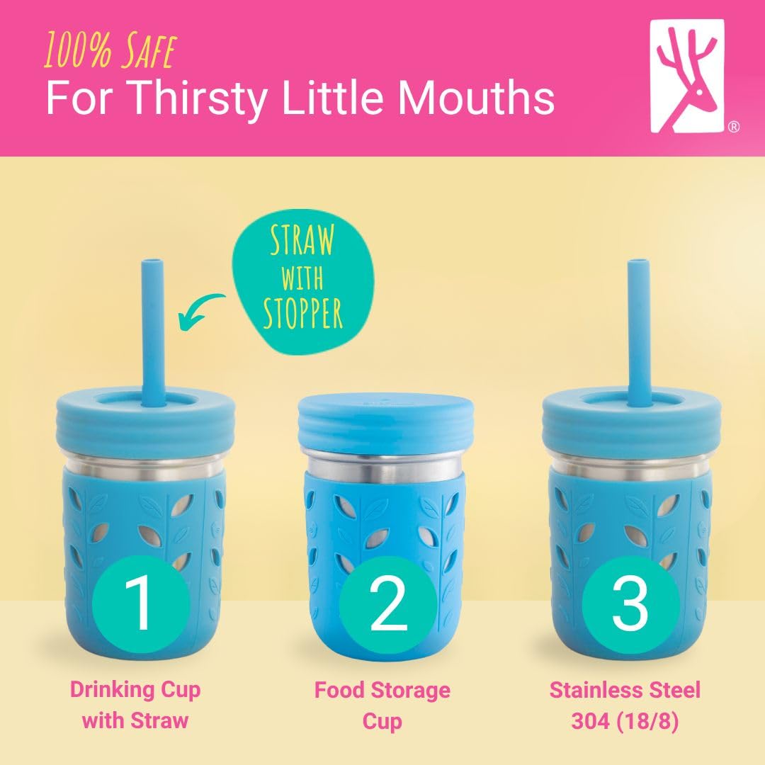 Elk and Friends soft silicone straw and lid detail for comfortable sipping