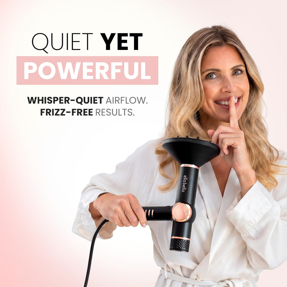 ELLA BELLA low-noise indicator representing quieter drying experience at home