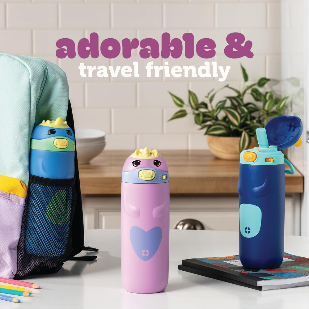 Ello Ellies Dino carry loop close-up showing easy transport and backpack attachment