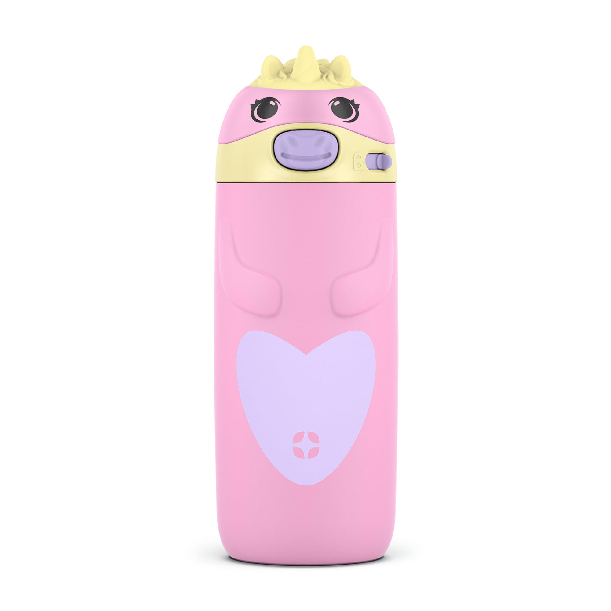 Ello unicorn front view showing playful shape and easy grip benefit