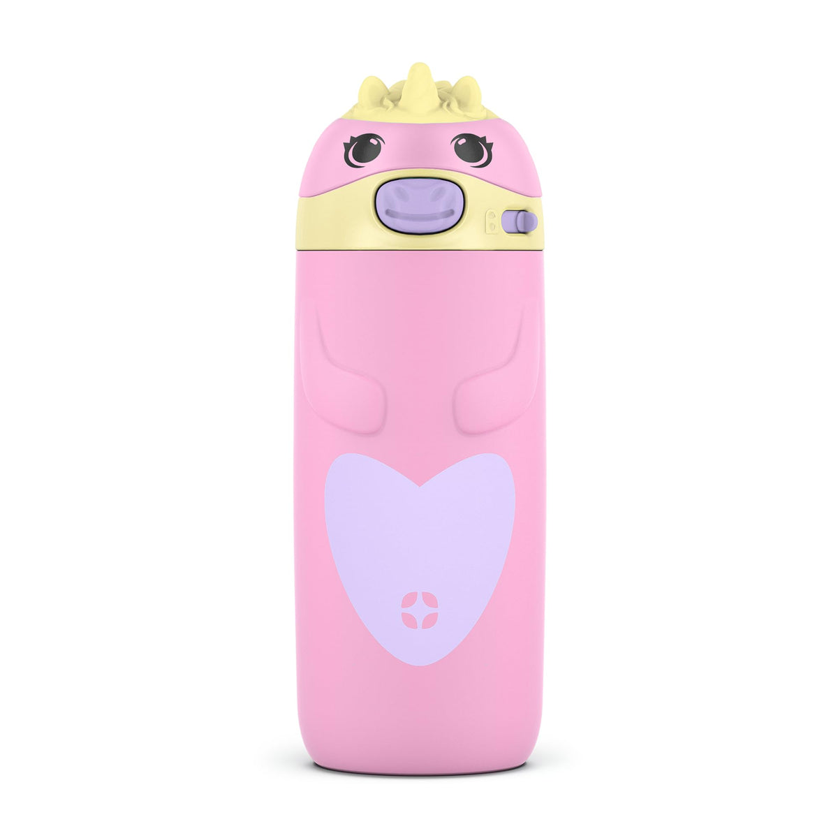 Ello unicorn front view showing playful shape and easy grip benefit