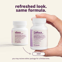 ellura capsule close-up revealing smooth texture for easy swallowing and consistency