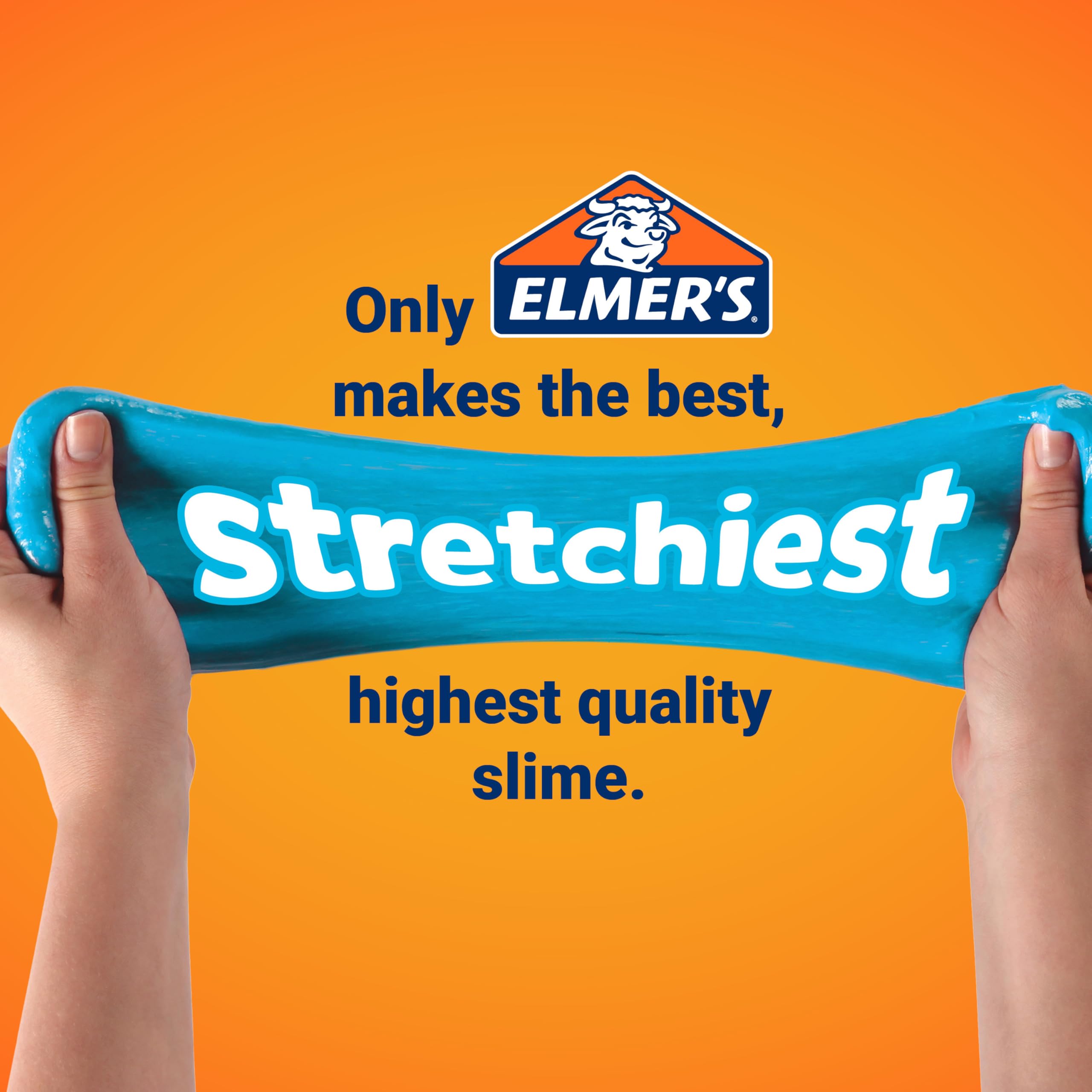 Elmer's lineup of five activator bottles demonstrating different effects