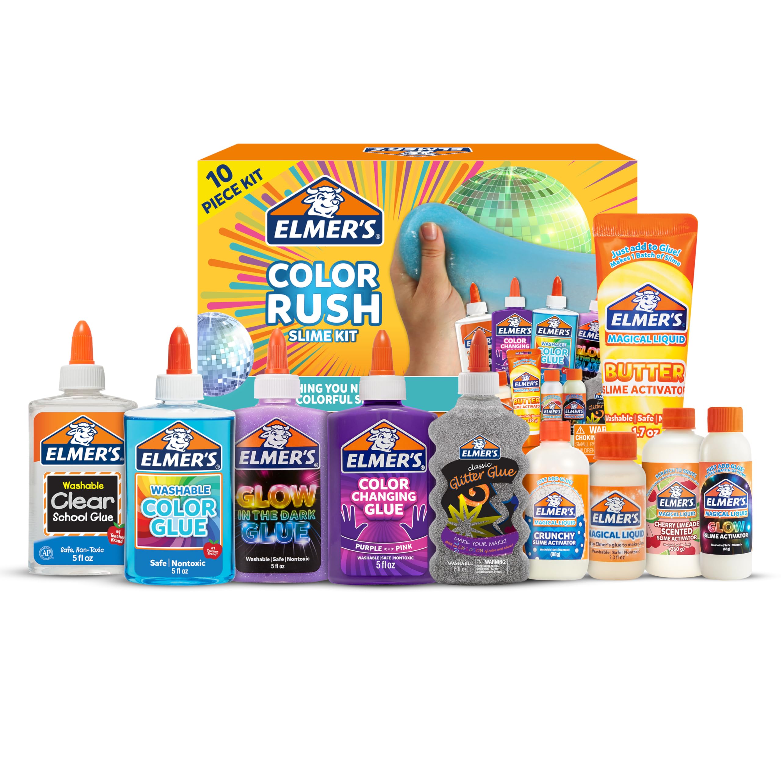 Elmer's front packaging showing kit variety and play options