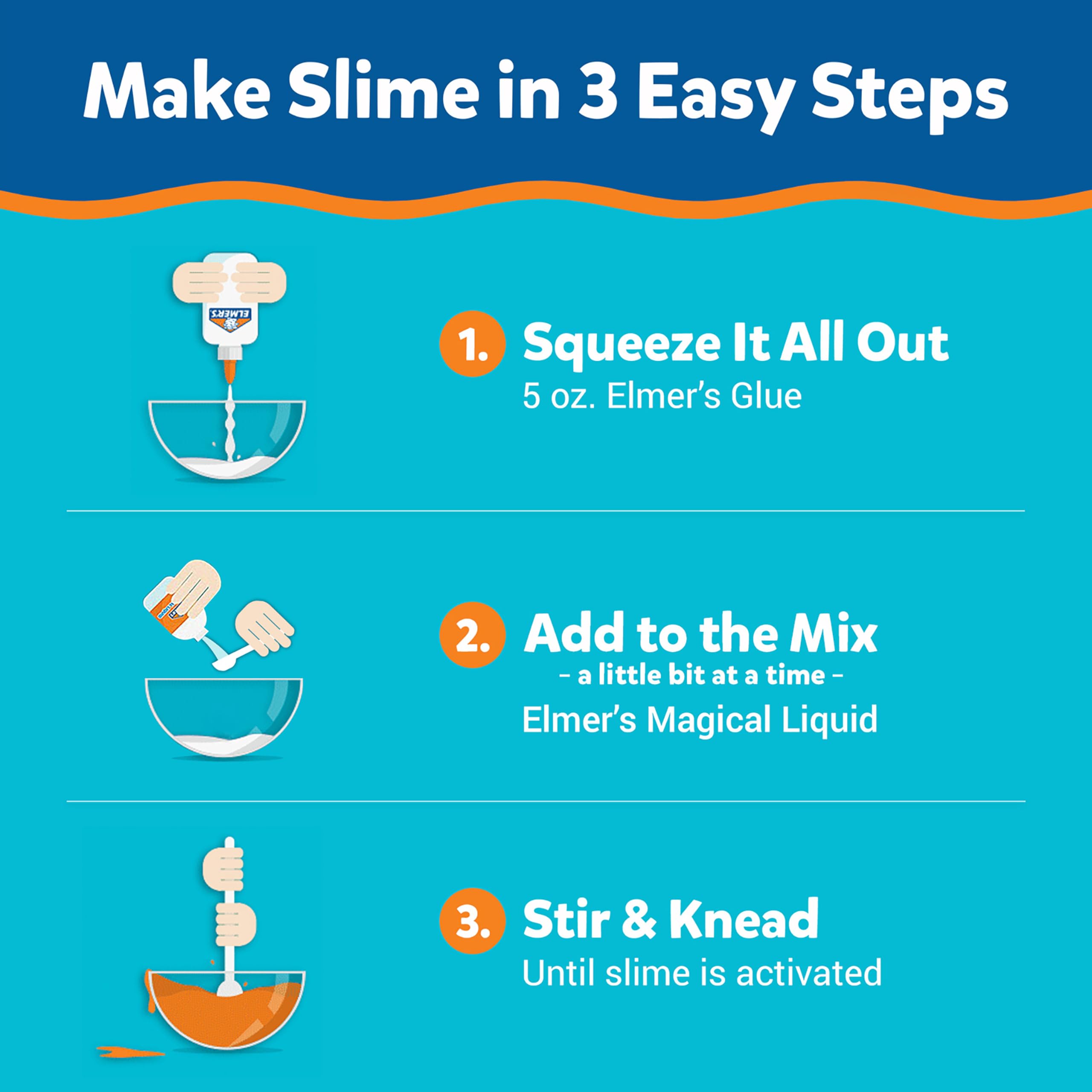 Elmer's glow-in-the-dark slime glowing under low light for visual fun