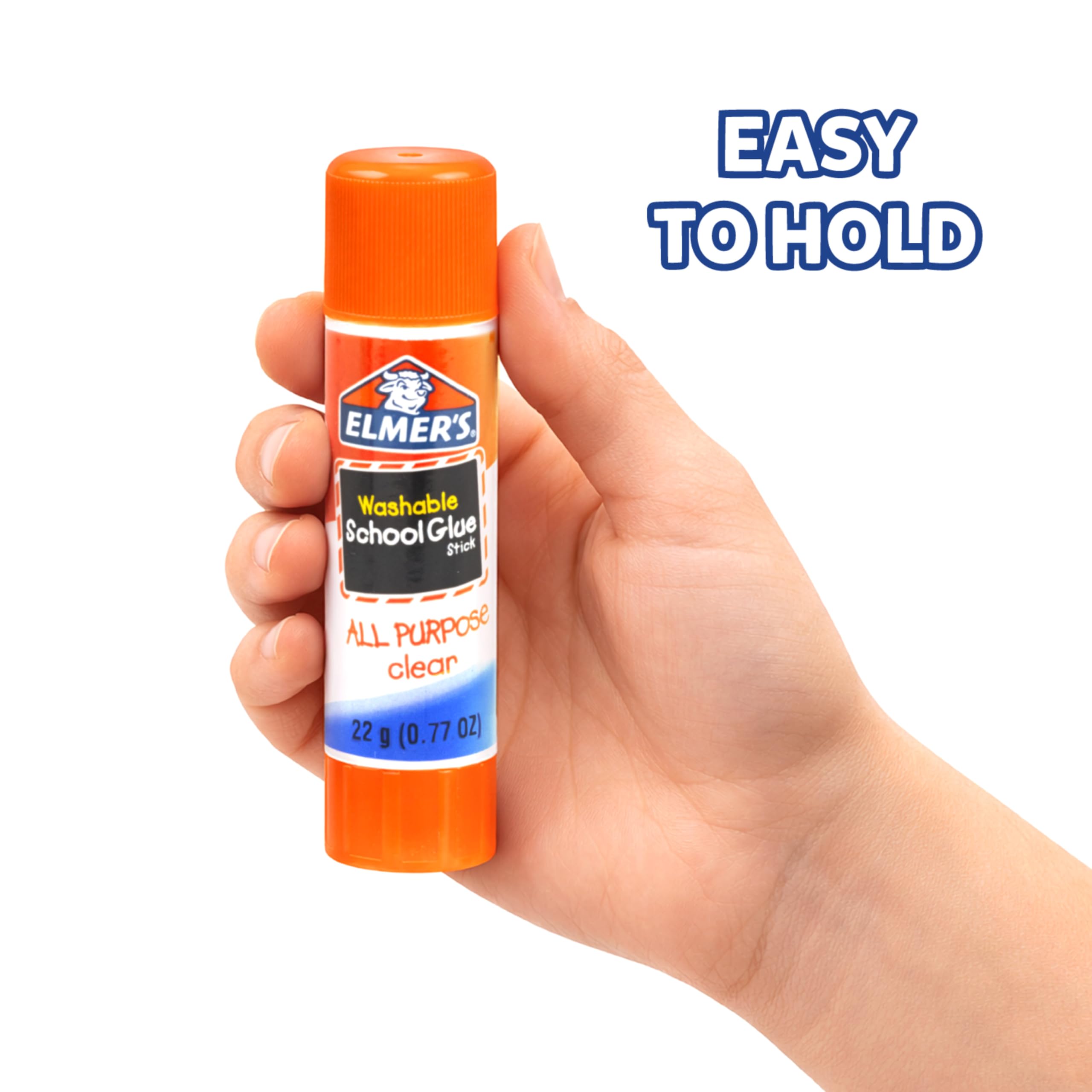 Elmer's glue being applied to paper demonstrating smooth, no-clump bond