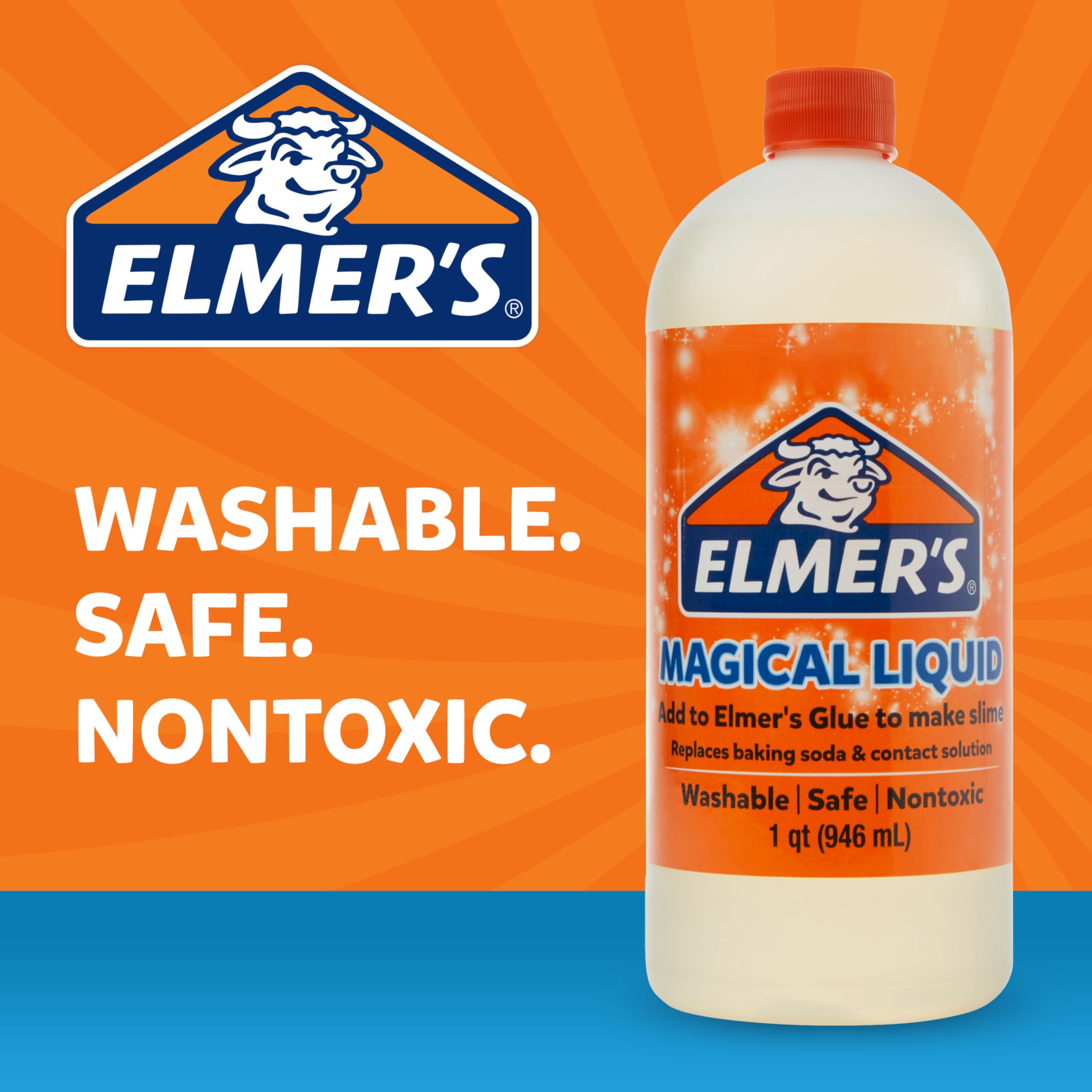 Elmer's product label with usage instructions and safety details for caregivers