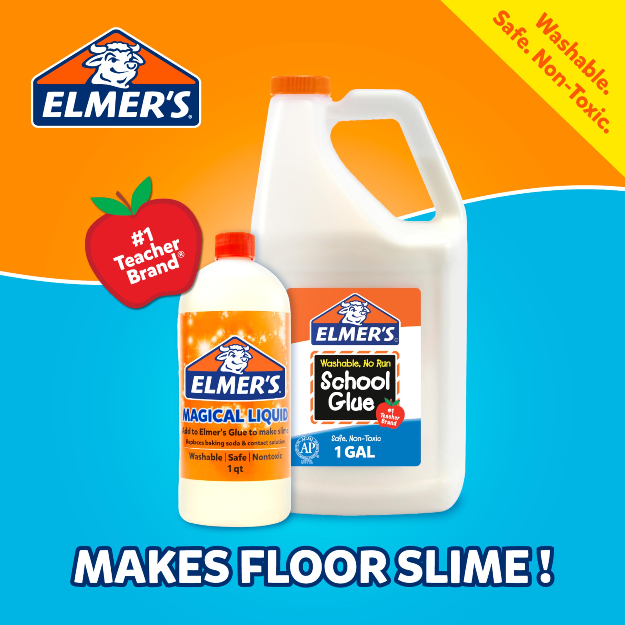 Close-up of finished slime texture made with Elmer's showing stretch and gloss