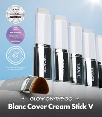 ELROEL Blanc Cover Stick balm texture close-up highlighting creamy hydration
