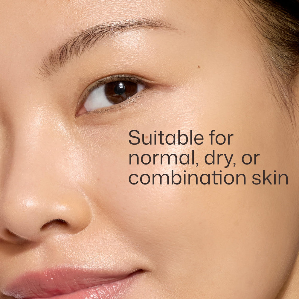 EltaMD applied under makeup showing primer-like evening of skin
