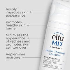 EltaMD jar open revealing cream texture and easy scoop hydration benefit