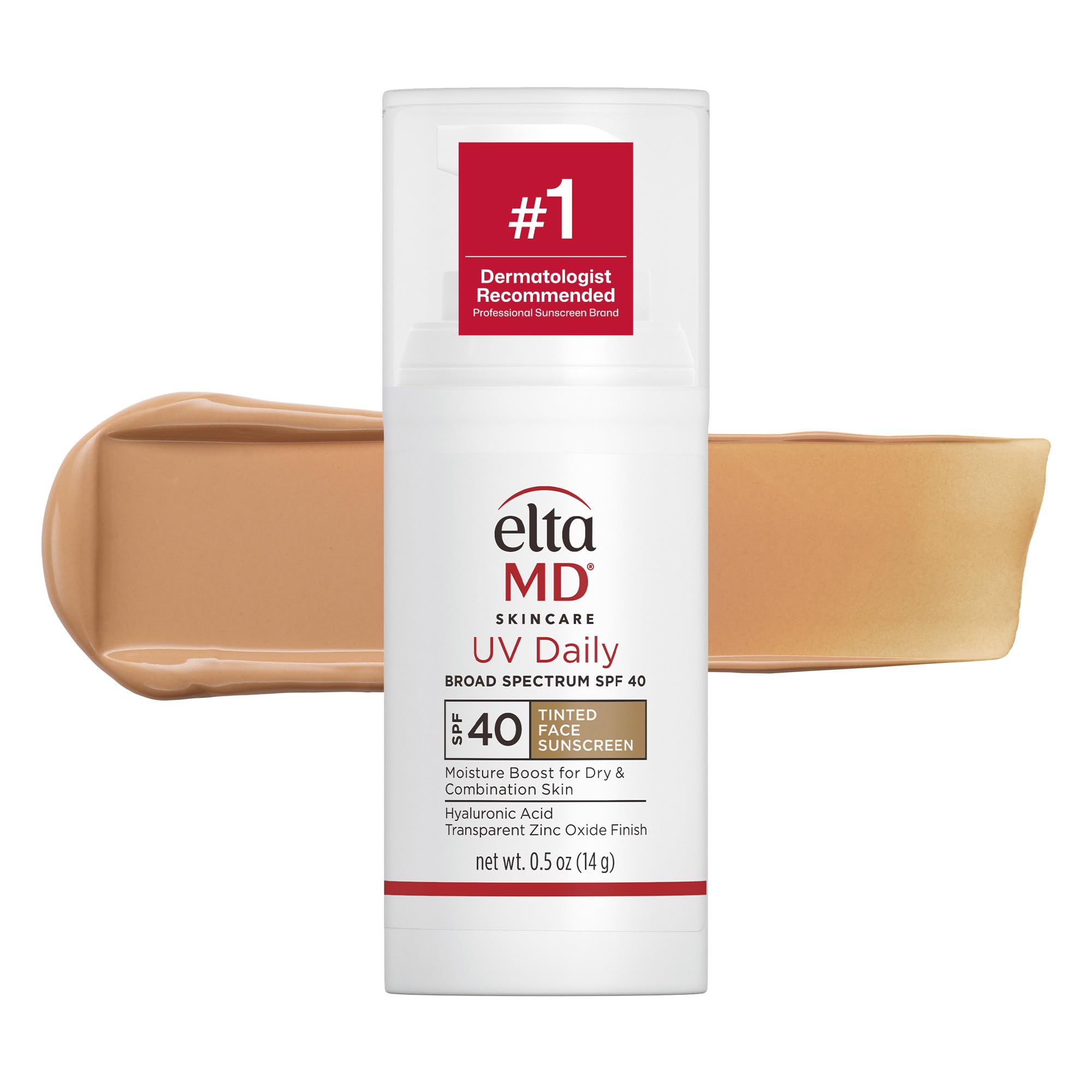 EltaMD front pump 0.5 oz showing compact travel benefit