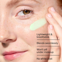 EltaMD green tint swatched on skin to neutralize redness