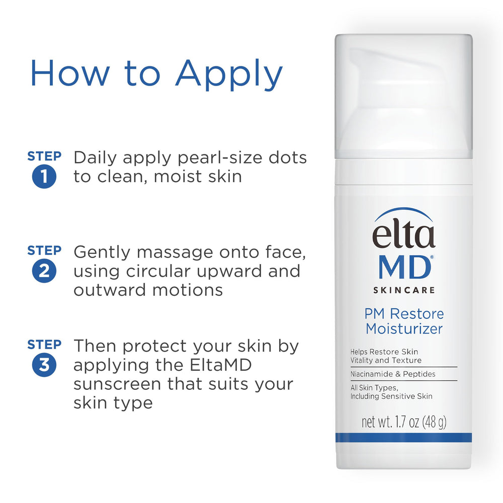 EltaMD applied on back of hand demonstrating spreadability and hydration benefit