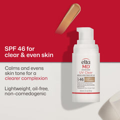 EltaMD tinted sunscreen swatched on forearm demonstrating blendable tint